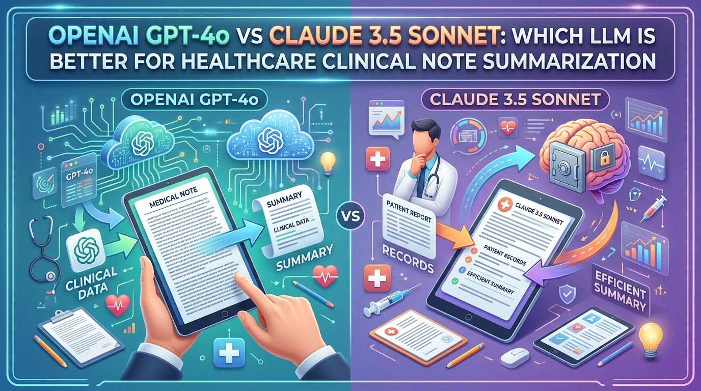 OpenAI GPT-4o vs Claude 3.5 Sonnet: Which LLM is Better for Healthcare Clinical Note Summarization
