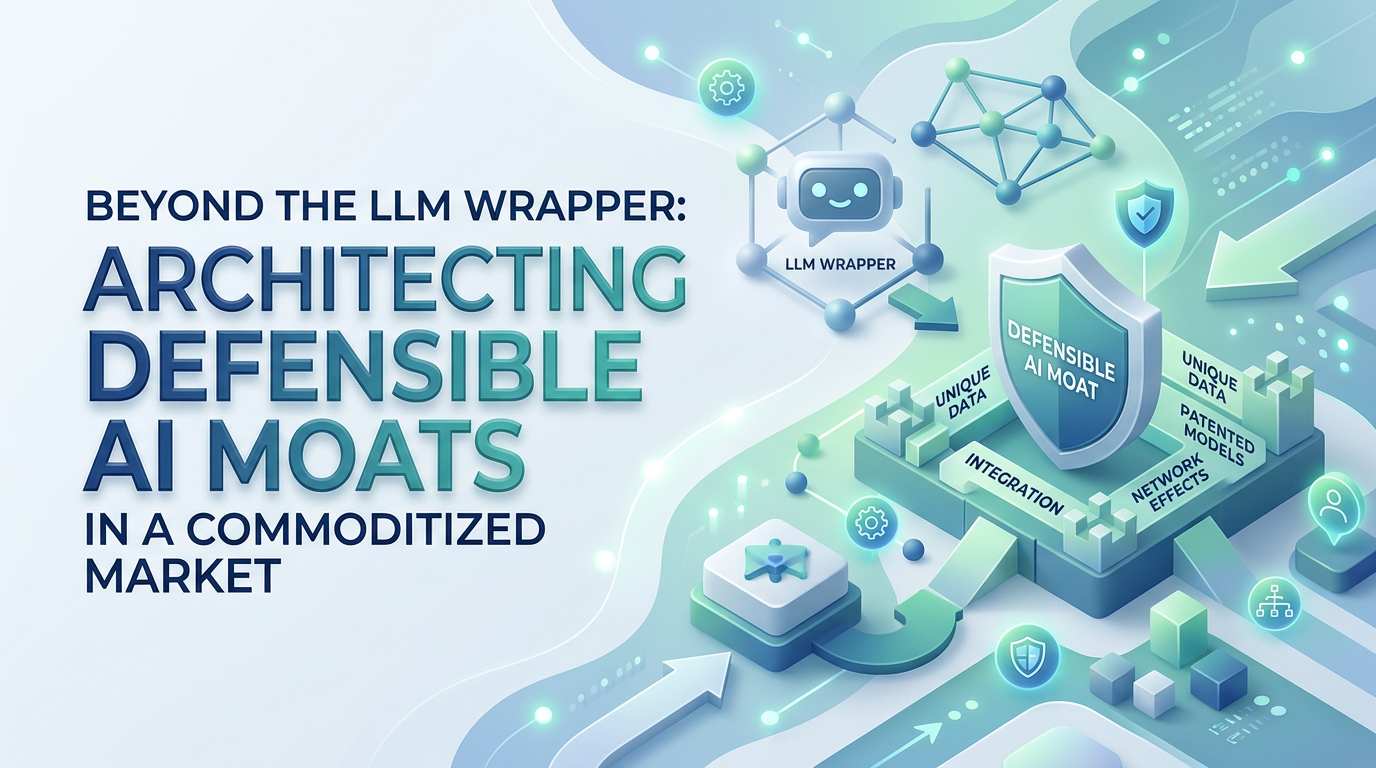 Beyond the LLM Wrapper: Architecting Defensible AI Moats in a Commoditized Market