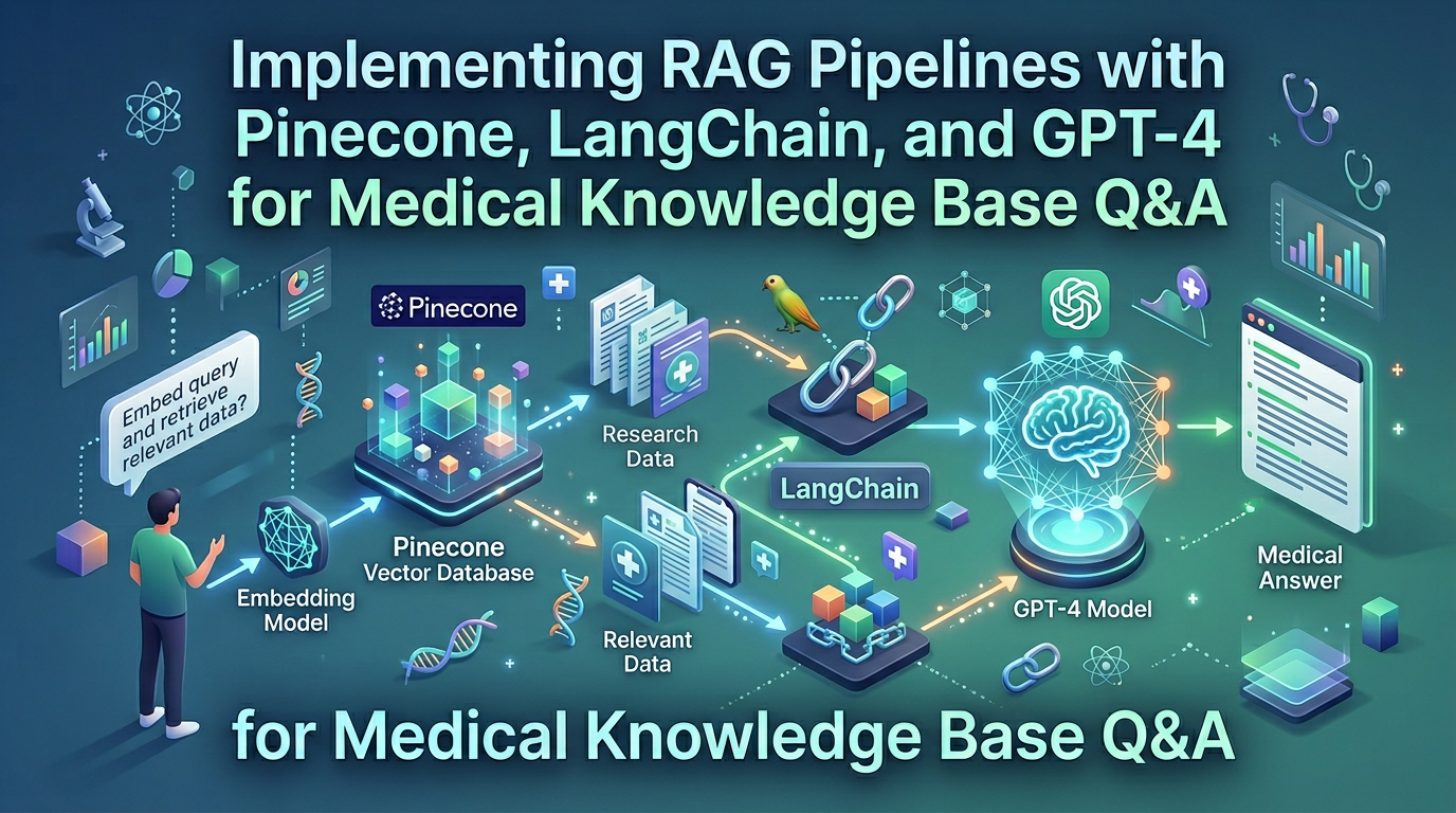 Implementing RAG Pipelines with Pinecone, LangChain, and GPT-4 for Medical Knowledge Base Q&A