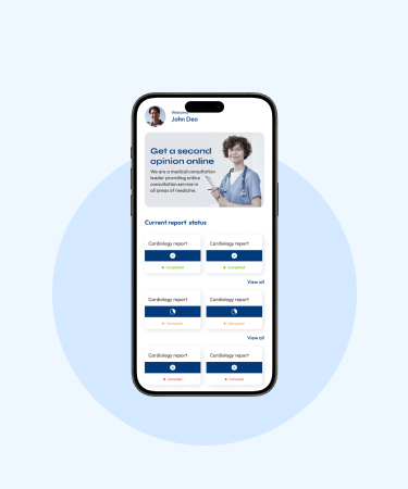 Online Medical Second Opinions Platform — detail