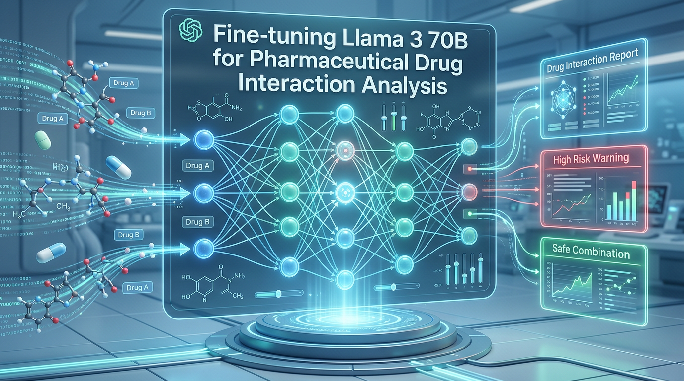 Fine-tuning Llama 3 70B for Pharmaceutical Drug Interaction Analysis
