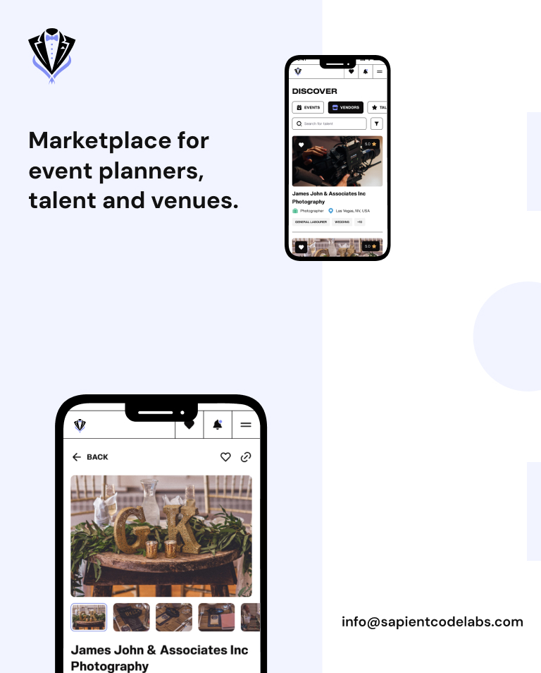 Marketplace for Event Planners, Talents & Venues
