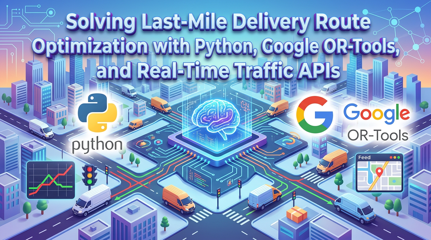 Solving Last-Mile Delivery Route Optimization with Python, Google OR-Tools, and Real-Time Traffic APIs